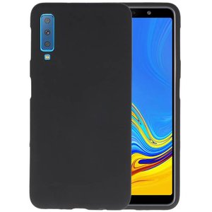 BackCover Hoesje Color Telefoonhoesje voor Samsung Galaxy A7 2018 - Zwart