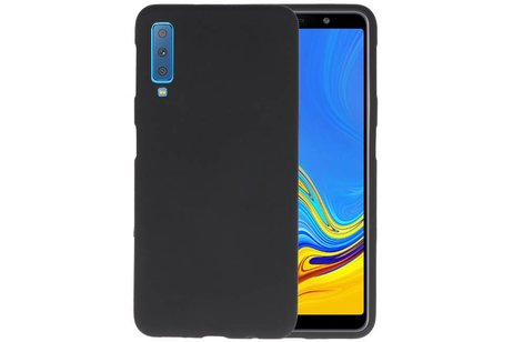 BAOHU Hoesje Geschikt voor de Samsung Galaxy A7 2018 - Backcover Color Telefoonhoesje - Zwart