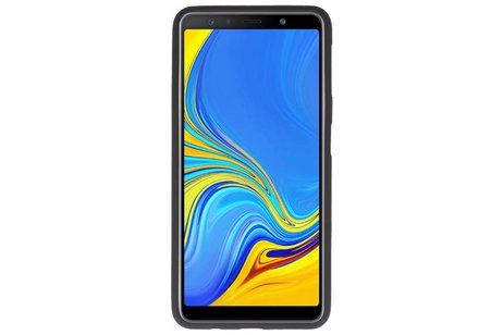 BAOHU Hoesje Geschikt voor de Samsung Galaxy A7 2018 - Backcover Color Telefoonhoesje - Zwart