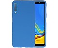 BAOHU Hoesje Geschikt voor de Samsung Galaxy A7 2018 - Backcover Color Telefoonhoesje - Navy