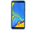 BAOHU Hoesje Geschikt voor de Samsung Galaxy A7 2018 - Backcover Color Telefoonhoesje - Navy
