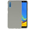 BAOHU Hoesje Geschikt voor de Samsung Galaxy A7 2018 - Backcover Color Telefoonhoesje - Grijs