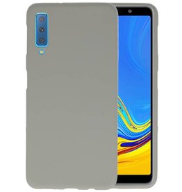 BAOHU BackCover Hoesje Color Telefoonhoesje Samsung Galaxy A7 2018 - Grijs
