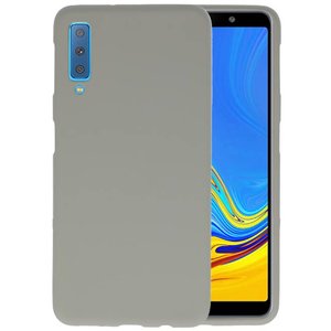 BackCover Hoesje Color Telefoonhoesje voor Samsung Galaxy A7 2018 - Grijs