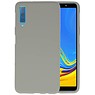 BAOHU BackCover Hoesje Color Telefoonhoesje Samsung Galaxy A7 2018 - Grijs