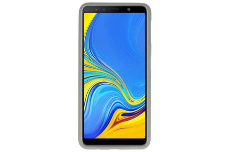 BAOHU Hoesje Geschikt voor de Samsung Galaxy A7 2018 - Backcover Color Telefoonhoesje - Grijs
