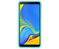 BAOHU Hoesje Geschikt voor de Samsung Galaxy A7 2018 - Backcover Color Telefoonhoesje - Turquoise