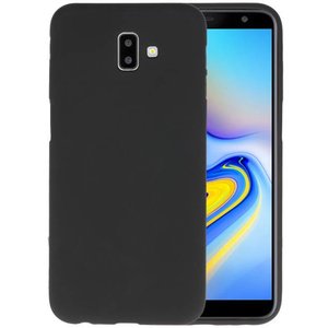 BAOHU Hoesje Geschikt voor de Samsung Galaxy J6 Plus - Backcover Color Telefoonhoesje - Zwart