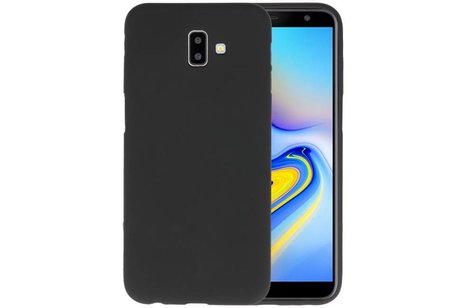BAOHU Hoesje Geschikt voor de Samsung Galaxy J6 Plus - Backcover Color Telefoonhoesje - Zwart