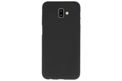 BAOHU Hoesje Geschikt voor de Samsung Galaxy J6 Plus - Backcover Color Telefoonhoesje - Zwart