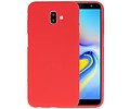 BAOHU Hoesje Geschikt voor de Samsung Galaxy J6 Plus - Backcover Color Telefoonhoesje - Rood