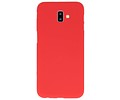 BAOHU Hoesje Geschikt voor de Samsung Galaxy J6 Plus - Backcover Color Telefoonhoesje - Rood