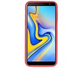BAOHU Hoesje Geschikt voor de Samsung Galaxy J6 Plus - Backcover Color Telefoonhoesje - Rood