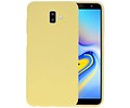 BAOHU Hoesje Geschikt voor de Samsung Galaxy J6 Plus - Backcover Color Telefoonhoesje - Geel