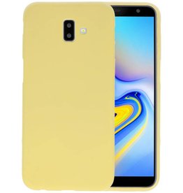 BAOHU BackCover Hoesje Color Telefoonhoesje Samsung Galaxy J6 Plus - Geel