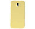 BAOHU Hoesje Geschikt voor de Samsung Galaxy J6 Plus - Backcover Color Telefoonhoesje - Geel