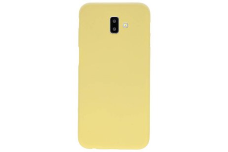 BackCover Hoesje Color Telefoonhoesje voor Samsung Galaxy J6 Plus - Geel