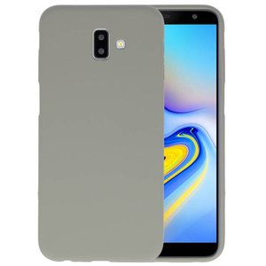 BackCover Hoesje Color Telefoonhoesje voor Samsung Galaxy J6 Plus - Grijs