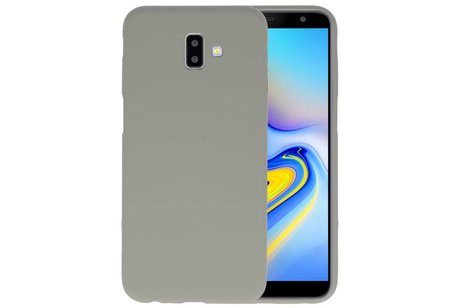 BackCover Hoesje Color Telefoonhoesje voor Samsung Galaxy J6 Plus - Grijs