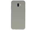 BAOHU Hoesje Geschikt voor de Samsung Galaxy J6 Plus - Backcover Color Telefoonhoesje - Grijs