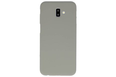 BAOHU Hoesje Geschikt voor de Samsung Galaxy J6 Plus - Backcover Color Telefoonhoesje - Grijs