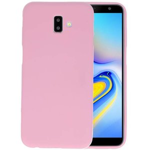 BAOHU Hoesje Geschikt voor de Samsung Galaxy J6 Plus - Backcover Color Telefoonhoesje - Roze