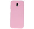 BAOHU Hoesje Geschikt voor de Samsung Galaxy J6 Plus - Backcover Color Telefoonhoesje - Roze