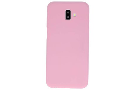 BackCover Hoesje Color Telefoonhoesje voor Samsung Galaxy J6 Plus - Roze