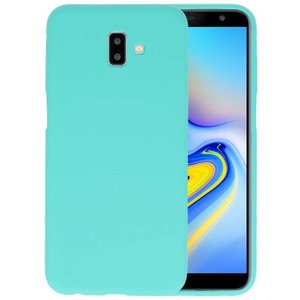 BAOHU Hoesje Geschikt voor de Samsung Galaxy J6 Plus - Backcover Color Telefoonhoesje - Turquoise