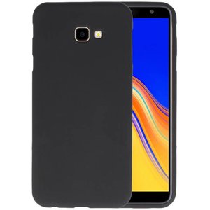 BAOHU Hoesje Geschikt voor de Samsung Galaxy J4 Plus - Backcover Color Telefoonhoesje - Zwart