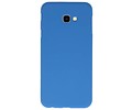 BAOHU Hoesje Geschikt voor de Samsung Galaxy J4 Plus - Backcover Color Telefoonhoesje - Navy