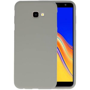 BAOHU Hoesje Geschikt voor de Samsung Galaxy J4 Plus - Backcover Color Telefoonhoesje - Grijs