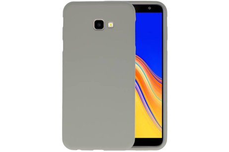 BAOHU Hoesje Geschikt voor de Samsung Galaxy J4 Plus - Backcover Color Telefoonhoesje - Grijs