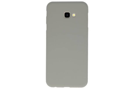 BAOHU Hoesje Geschikt voor de Samsung Galaxy J4 Plus - Backcover Color Telefoonhoesje - Grijs