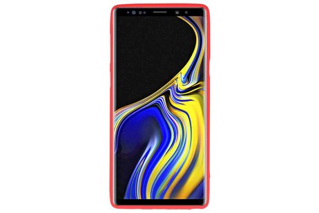 BAOHU Hoesje Geschikt voor de Samsung Galaxy Note 9 - Backcover Color Telefoonhoesje - Rood