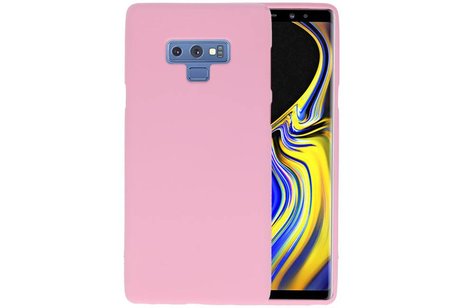 BAOHU Hoesje Geschikt voor de Samsung Galaxy Note 9 - Backcover Color Telefoonhoesje - Roze