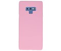 BAOHU Hoesje Geschikt voor de Samsung Galaxy Note 9 - Backcover Color Telefoonhoesje - Roze