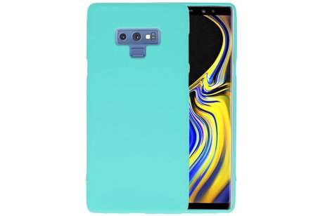 BAOHU Hoesje Geschikt voor de Samsung Galaxy Note 9 - Backcover Color Telefoonhoesje - Turquoise