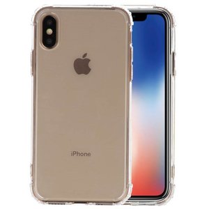 Schokbestendig Back Cover Hoesje - Shockproof Telefoonhoesje -  Geschikt voor iPhone XS / iPhone X - Transparant