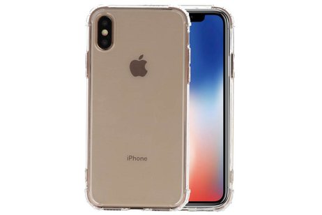 Schokbestendig Back Cover Hoesje - Shockproof Telefoonhoesje -  Geschikt voor iPhone XS / iPhone X - Transparant