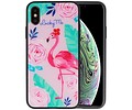 BAOHU Print Hardcase - Hoesje Geschikt voor iPhone XS Lucky Me  Flamingo