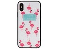 Print Hardcase voor iPhone XS Cute Flamingo´s