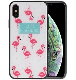 BAOHU Print Hardcase iPhone XS Cute Flamingo's