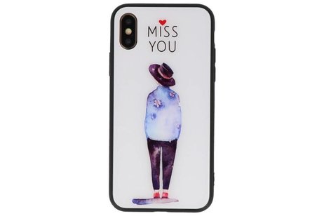 Print Hardcase voor iPhone XS Miss You