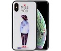 BAOHU Print Hardcase - Hoesje Geschikt voor iPhone XS Miss You
