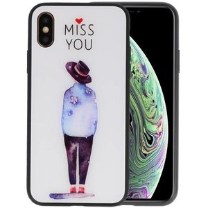 BAOHU Print Hardcase - Hoesje Geschikt voor iPhone XS Miss You