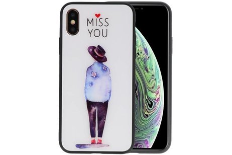 BAOHU Print Hardcase - Hoesje Geschikt voor iPhone XS Miss You