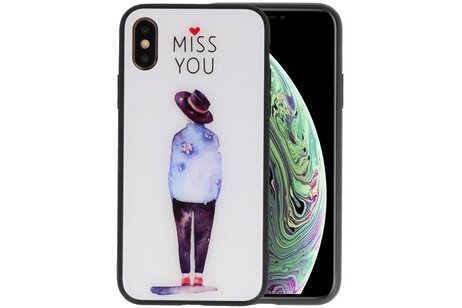 Print Hardcase voor iPhone XS Miss You