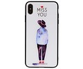 BAOHU Print Hardcase - Hoesje Geschikt voor iPhone XS Max Miss You