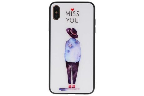 Print Hardcase voor iPhone XS Max Miss You